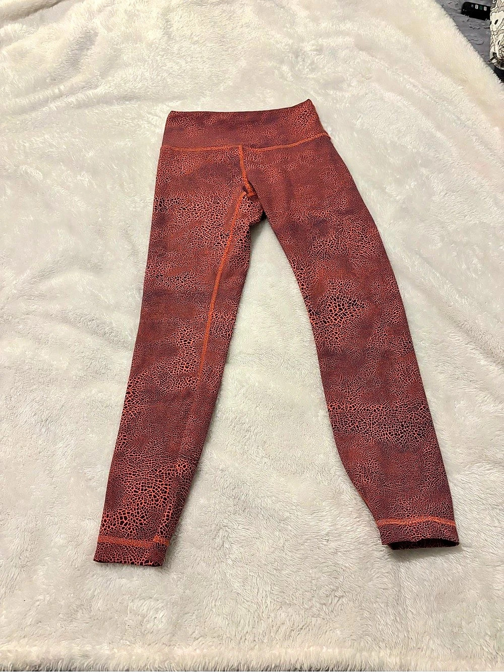 Lululemon Animal Print Leggings in Brown & Orange